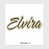 Elvira black gold Lettering Aufkleber Sticker (Blatt)