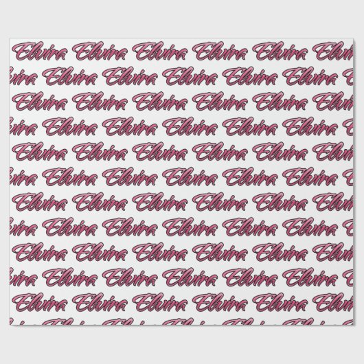 Elvira faded pink personalisiertes Geschenkpapier (Flach)