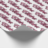 Elvira faded pink personalisiertes Geschenkpapier (Ecke)