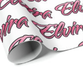 Elvira faded pink personalisiertes Geschenkpapier (Rolleneckpunkt)