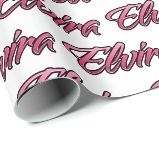 Elvira faded pink personalisiertes Geschenkpapier (Rolleneckpunkt)
