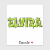 Elvira Name Kiwi Design Aufkleber Sticker (Blatt)