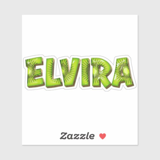 Elvira Name Kiwi Design Aufkleber Sticker (Blatt)