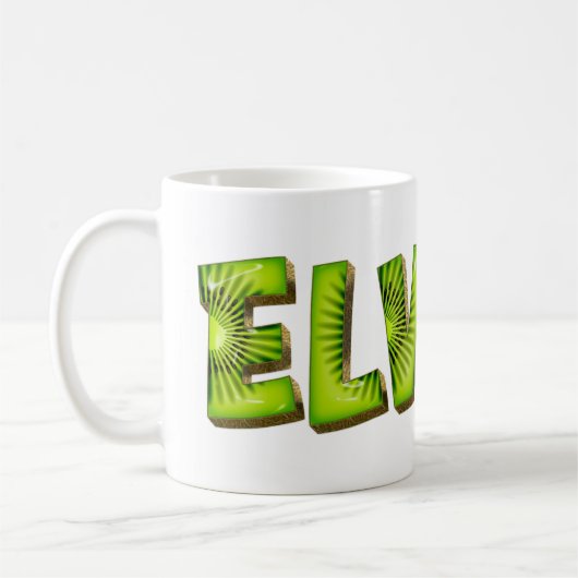 Elvira Name Kiwi Style Tasse Teetasse Kaffeetasse (Links)