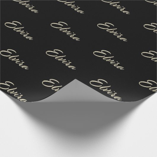 Elvira white gold Handwriting Geschenkpapier (Ecke)