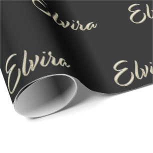 Elvira white gold Handwriting Geschenkpapier