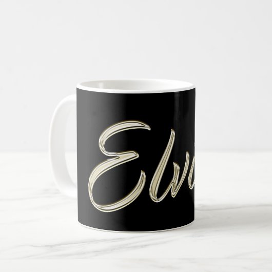 Elvira white gold Handwriting Tasse Kaffeetasse (Vorderseite Links)