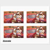 Elvis and Marilyn Christmas Rechteckiger Aufkleber (Blatt)