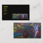 ELVIS AUF EINEM ROTEN TIER-KAMEL VISITENKARTE (Vorne/Hinten)