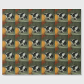 ELVIS, blauer roan &tan Amerikaner-cocker Geschenkpapier (Flach)