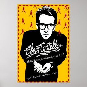 Elvis Costello and the Attractions 1977 Club-Gig Poster