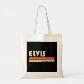 ELVIS Gift Name Personalisiert Funny Retro Vintag Tragetasche (Rückseite)