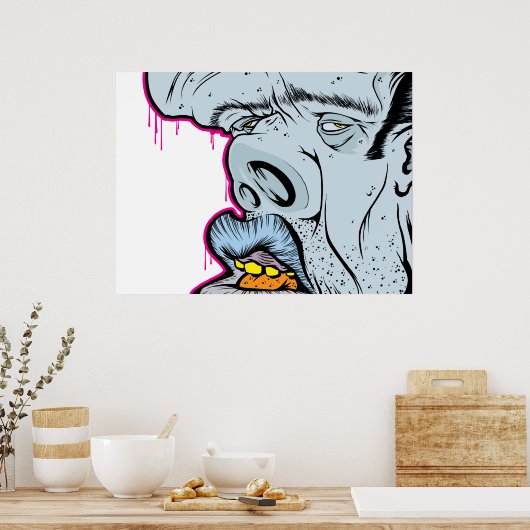 Elvis hat das Gebäude Links Poster (Küche)