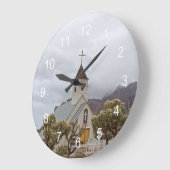 Elvis Kirche am Superstil Berge Große Wanduhr (Winkel)