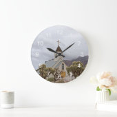 Elvis Kirche am Superstil Berge Große Wanduhr (Zuhause)