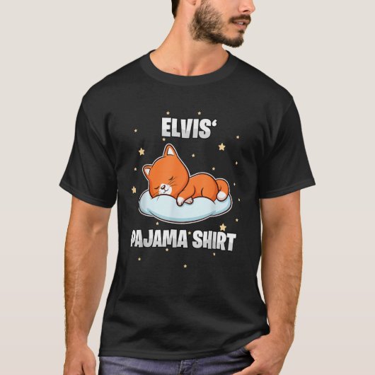Elvis Pajama Personalized Sleeping T-Shirt (Vorderseite)