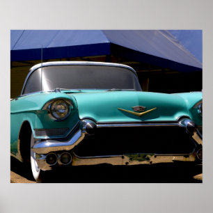 Elvis Presleys grüner Cadillac Cabrio in Poster