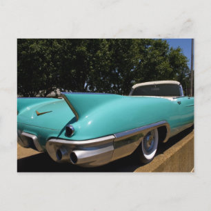Elvis Presleys grüner Cadillac Cabrio in Postkarte