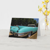 Elvis Presleys grüner Cadillac-Konvertible in Karte (Gelbe Blume)