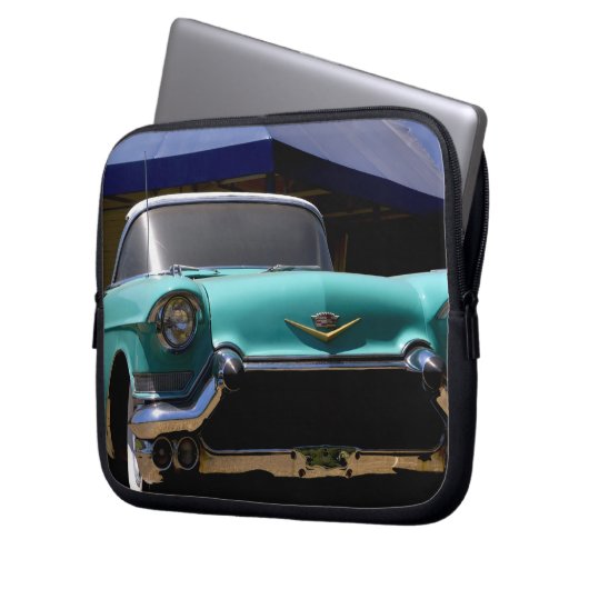 Elvis Presleys grüner Cadillac-Konvertible in Laptopschutzhülle (Vorderseite Links)