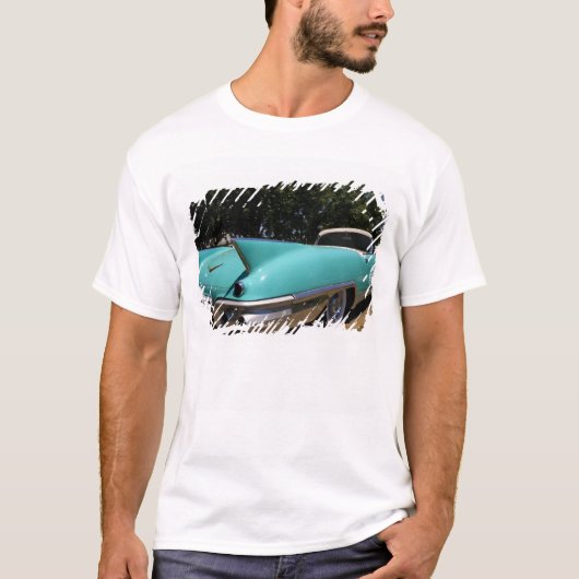 Elvis Presleys grüner Cadillac-Konvertible in T-Shirt (Vorderseite)