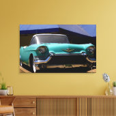 Elvis Presleys grünes Cadillac-Cabrio in Leinwanddruck (Insitu (Wohnzimmer))