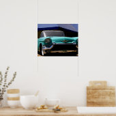 Elvis Presleys grünes Cadillac-Cabrio in Poster (Küche)