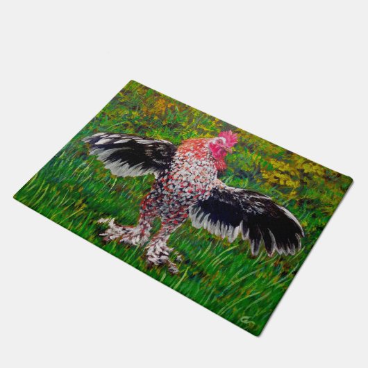 Elvis the Chicken Doormat Fußmatte (Schrägansicht)