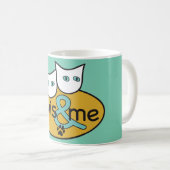 "Elvis u. ICH" 11 Unze-Aqua-Klassiker-Tasse Kaffeetasse (VorderseiteRechts)