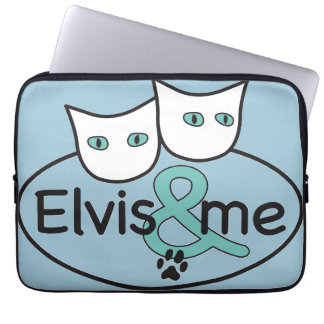 "Elvis u. ich" 13" - 14" hellblaue Laptop-Hülse Laptopschutzhülle