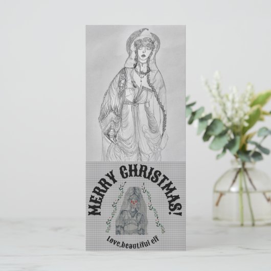 Elvish Christmas card (Stehend Vorderseite)