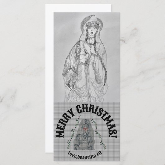 Elvish Christmas card (Vorne/Hinten)