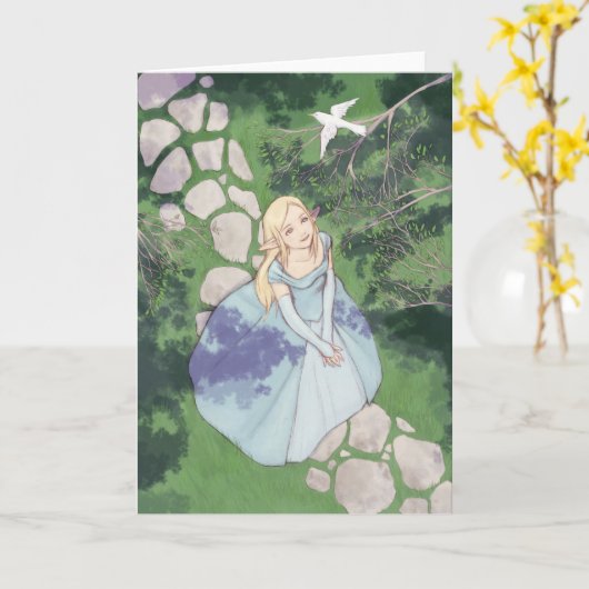 Elvish Greeting Karte (Gelbe Blume)