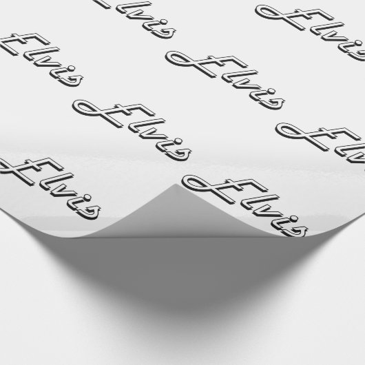 Elvisklassischer Retro Namensentwurf Geschenkpapier (Ecke)