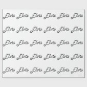 Elvisklassischer Retro Namensentwurf Geschenkpapier (Flach)