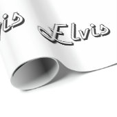 Elvisklassischer Retro Namensentwurf Geschenkpapier (Rolleneckpunkt)