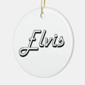 Elvisklassischer Retro Namensentwurf Keramikornament (Links)