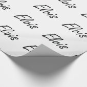 Elviskünstlerischer Namensentwurf Geschenkpapier (Ecke)