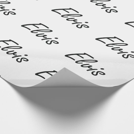 Elviskünstlerischer Namensentwurf Geschenkpapier (Ecke)