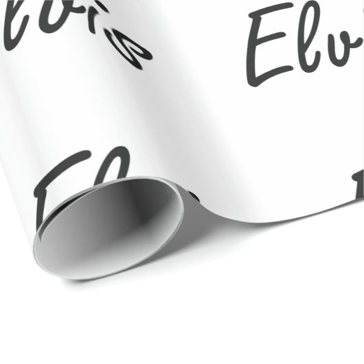 Elviskünstlerischer Namensentwurf Geschenkpapier (Rolleneckpunkt)