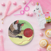 Elvis's Red Yarn Paper Plate Pappteller (Party)