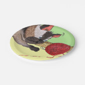 Elvis's Red Yarn Paper Plate Pappteller (Schrägansicht)