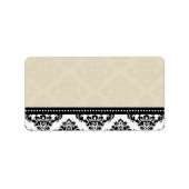 Elvory Damask Wedding Address Labels Adressaufkleber (Vorne)