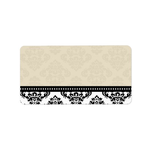 Elvory Damask Wedding Address Labels Adressaufkleber (Vorne)