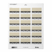 Elvory Damask Wedding Address Labels Adressaufkleber (Vorne)