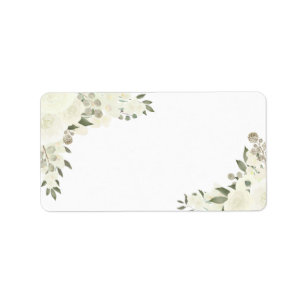 Elvory White Boho Blank DIY Print Wedding Address Adressaufkleber