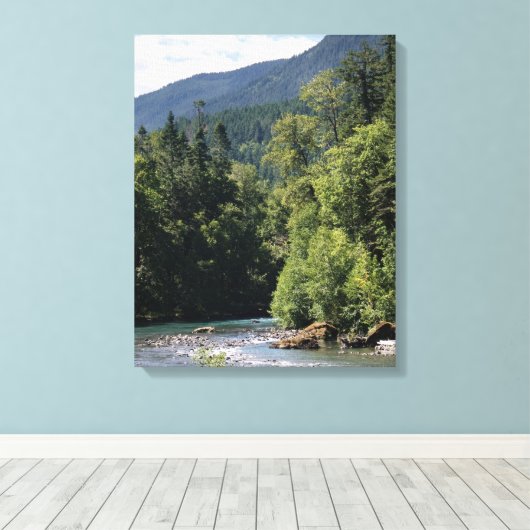 Elwha im Sommer Leinwanddruck (Insitu (Holzboden))