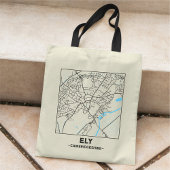 Ely, Cambridgeshire City Map Tote Bag Tragetasche