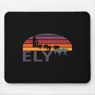 Ely Dog Sledding Minnesota Mushing Sleigh Skijorn Mousepad