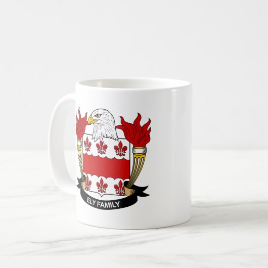 Ely Familienwappen Kaffeetasse (Vorderseite Links)